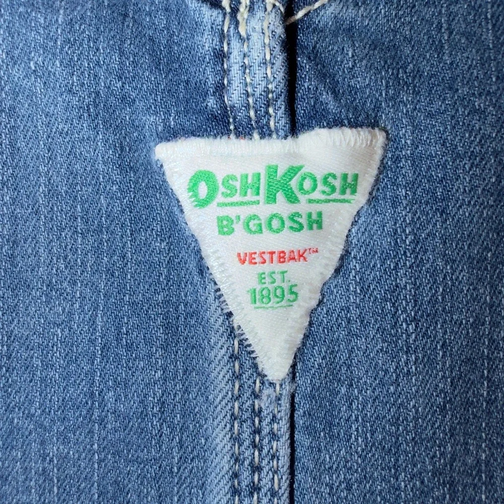 OshKosh Bgosh Kids Blue Denim Overalls Vestbak Carpenter Bibs Size 10